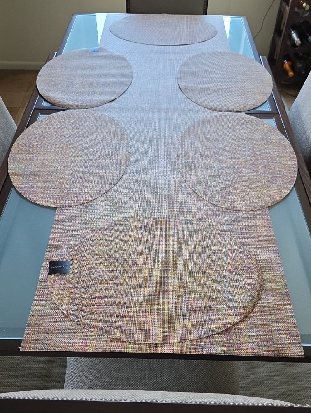 Chilewich Mini Basketweave Table Runner in Confetti - Picture 7 of 8